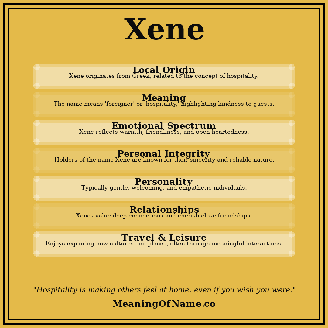 Xene name meaning poster