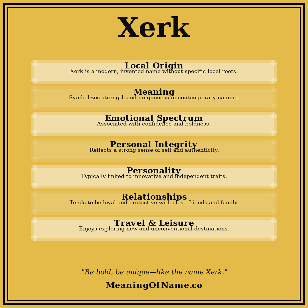 Xerk name meaning poster