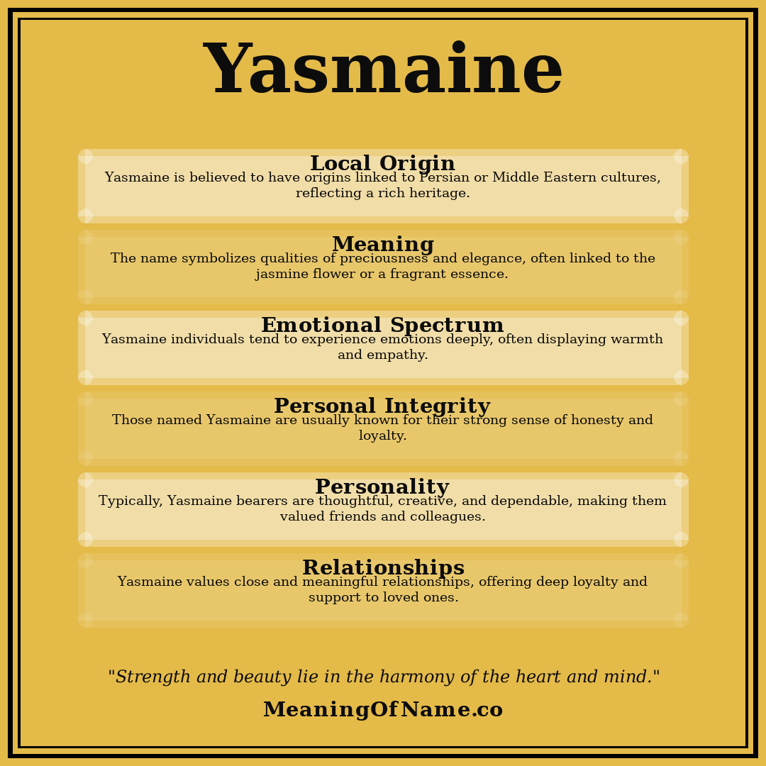Yasmaine name meaning poster