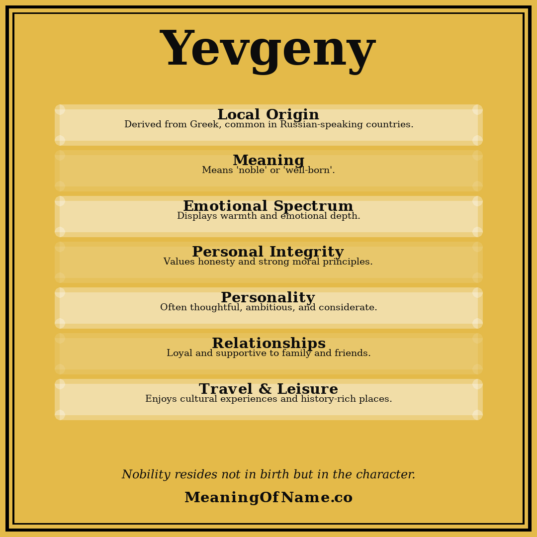Yevgeny name meaning poster