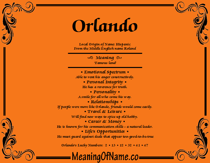 Orlando - Meaning of Name