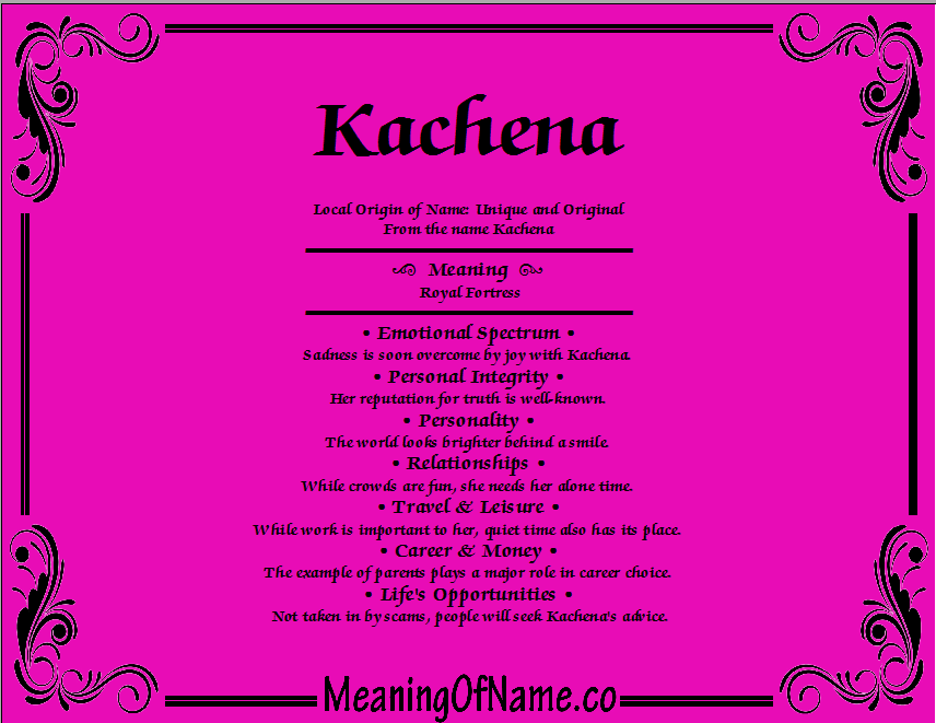 Meaning of Name Kachena