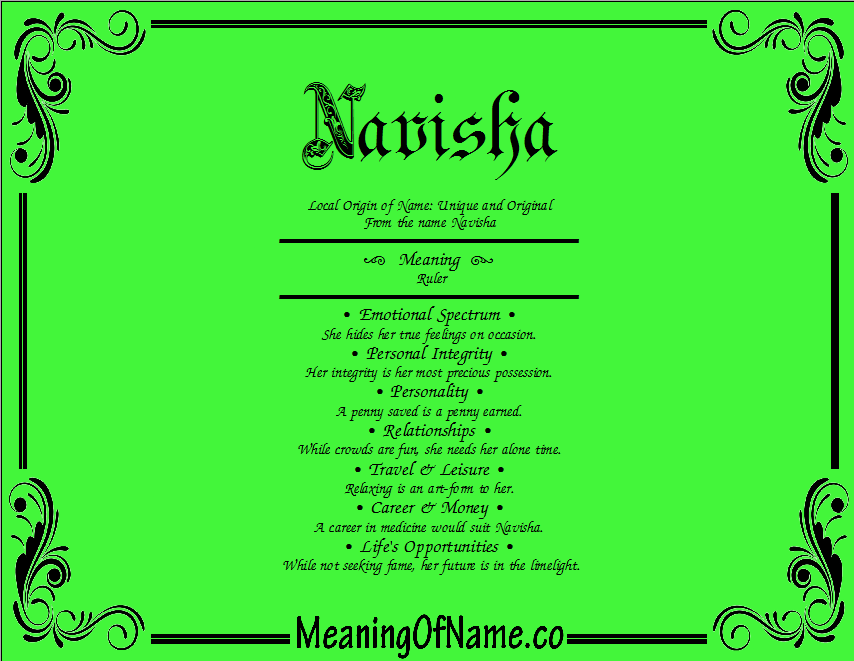 Meaning of Name Navisha