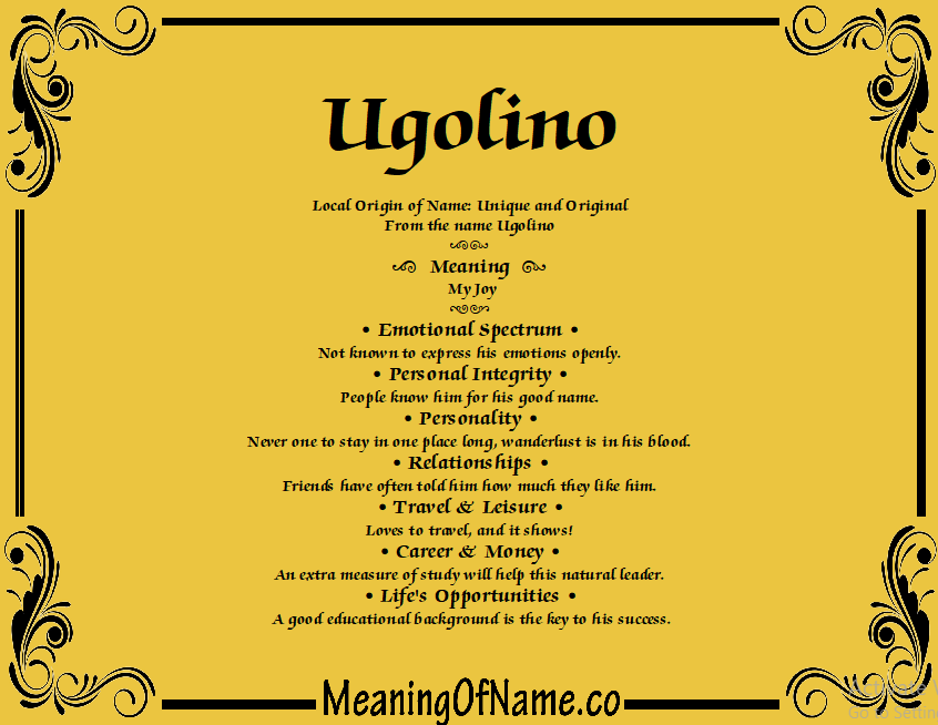 Meaning of Name Ugolino