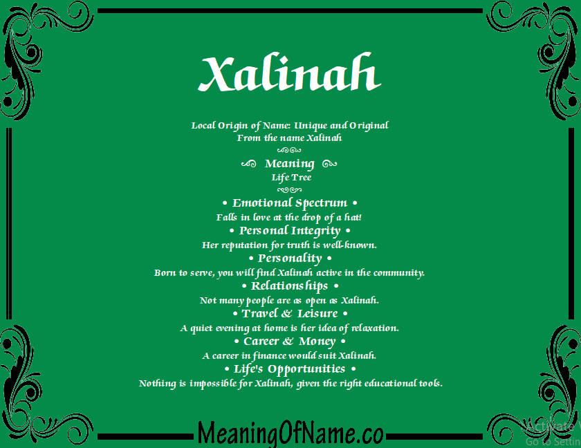 Meaning of Name Xalinah