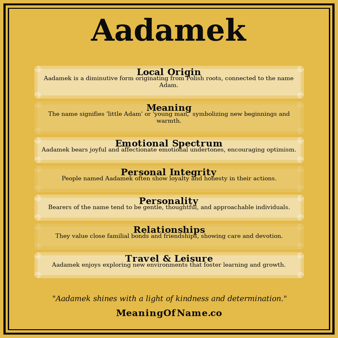 Aadamek name meaning poster