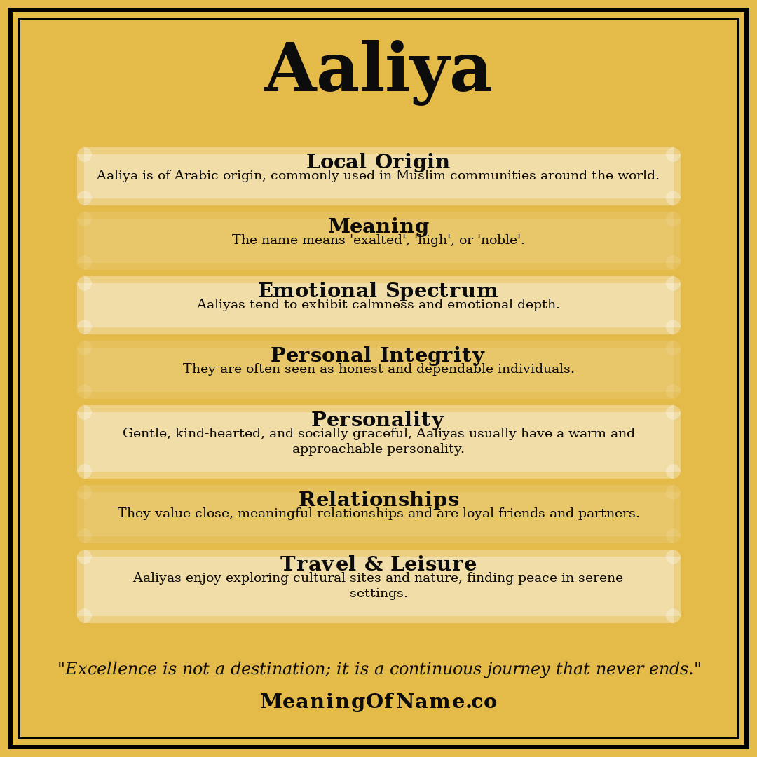 Aaliya name meaning poster