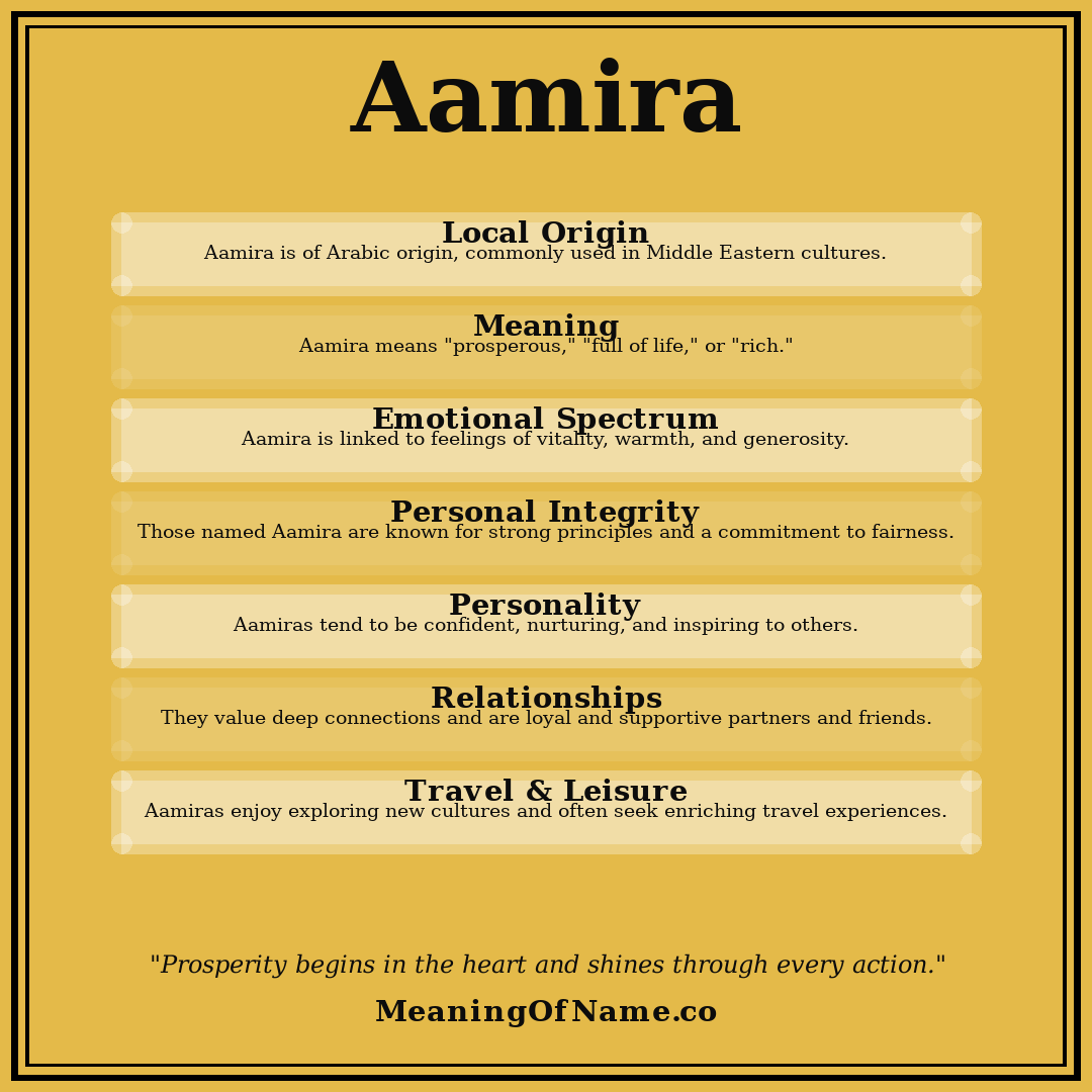 Aamira name meaning poster