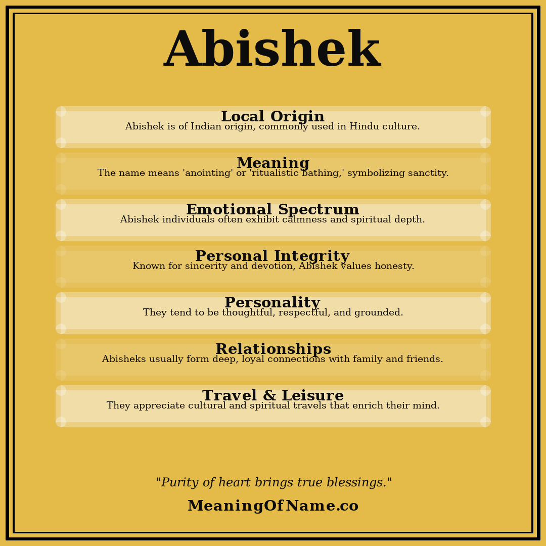 Abishek name meaning poster