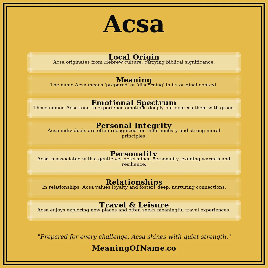 Acsa name meaning poster