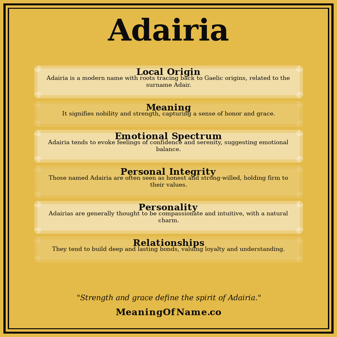 Adairia name meaning poster