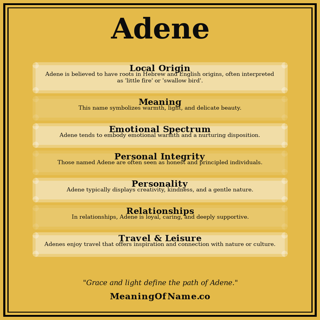 Adene name meaning poster
