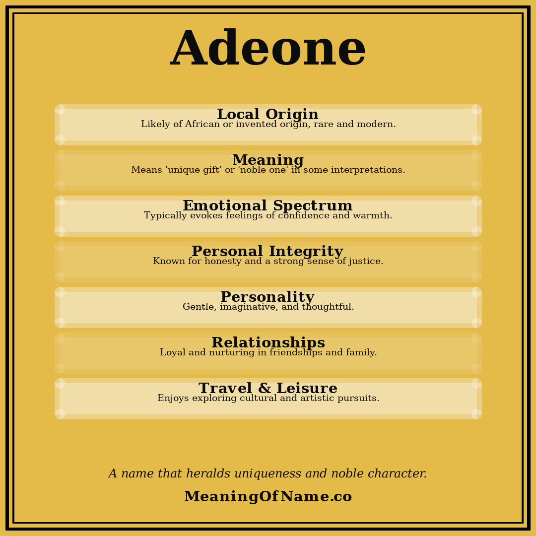 Adeone name meaning poster