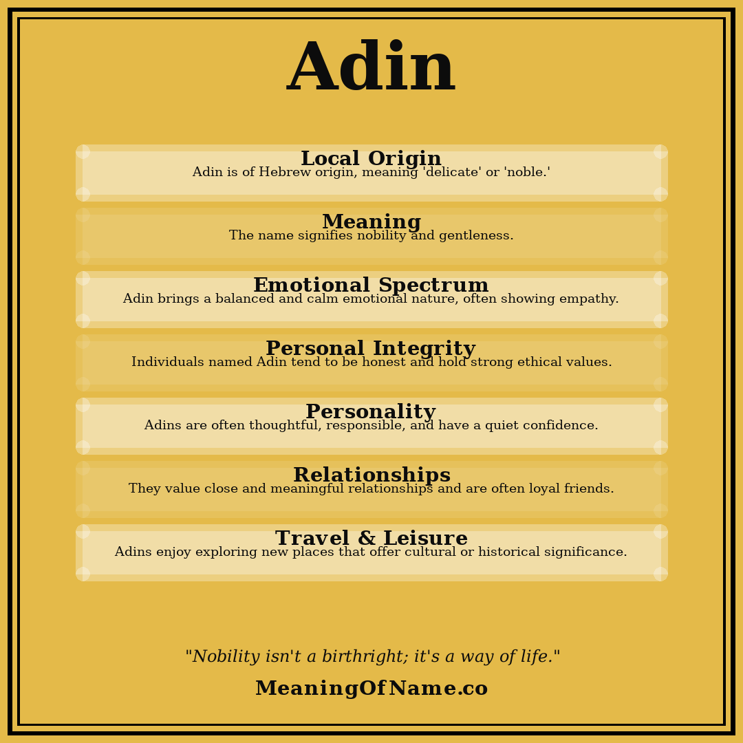 Adin name meaning poster