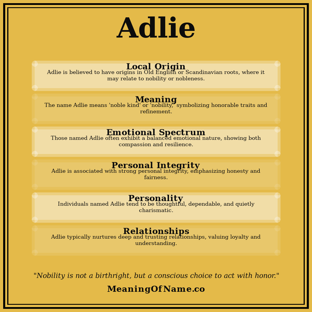 Adlie name meaning poster