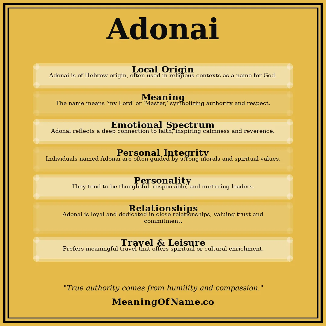 Adonai name meaning poster