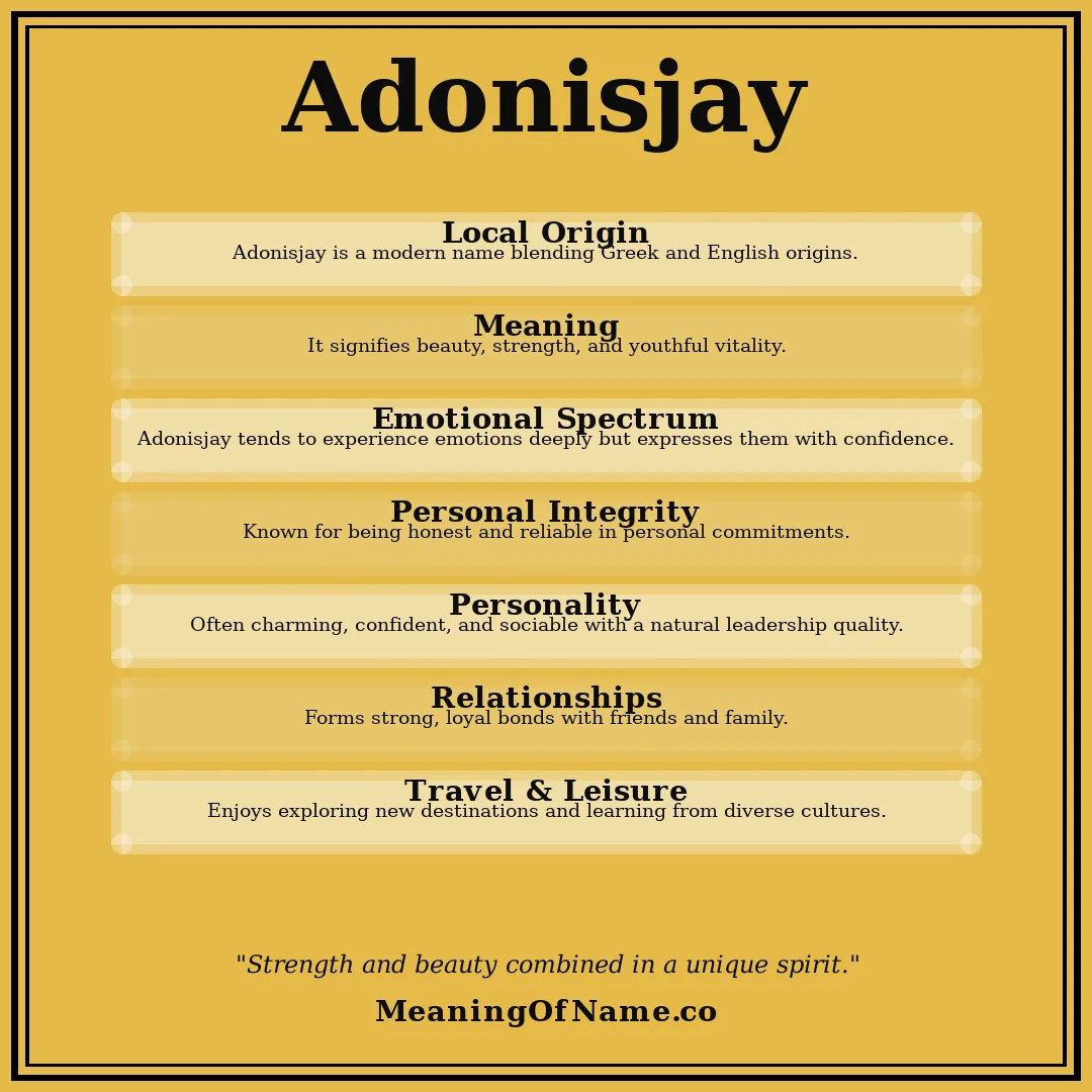 Adonisjay name meaning poster