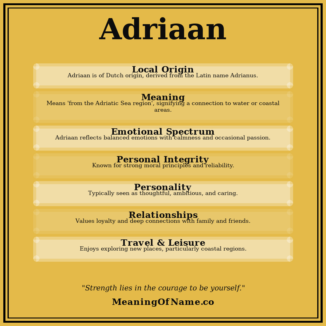 Adriaan name meaning poster