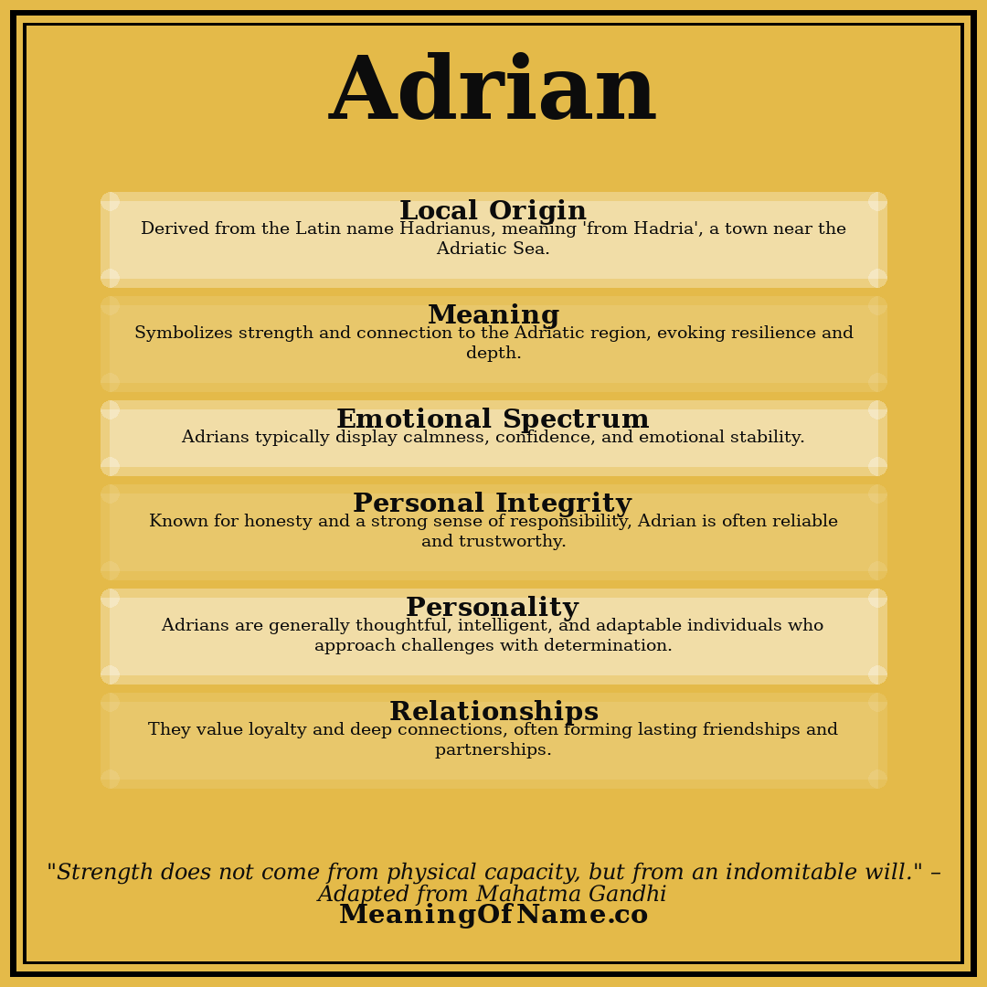 Adrian name meaning poster