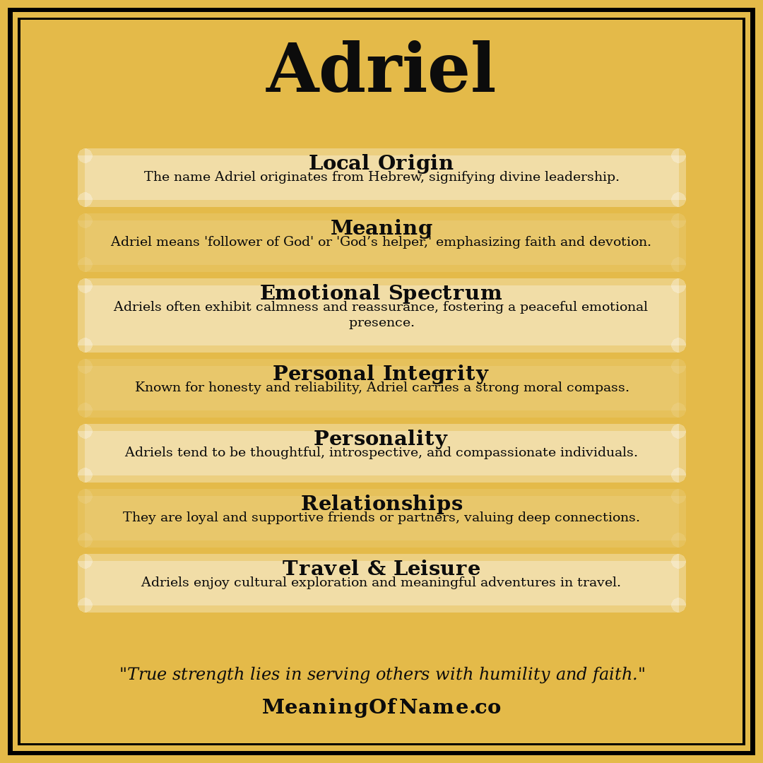 Adriel name meaning poster