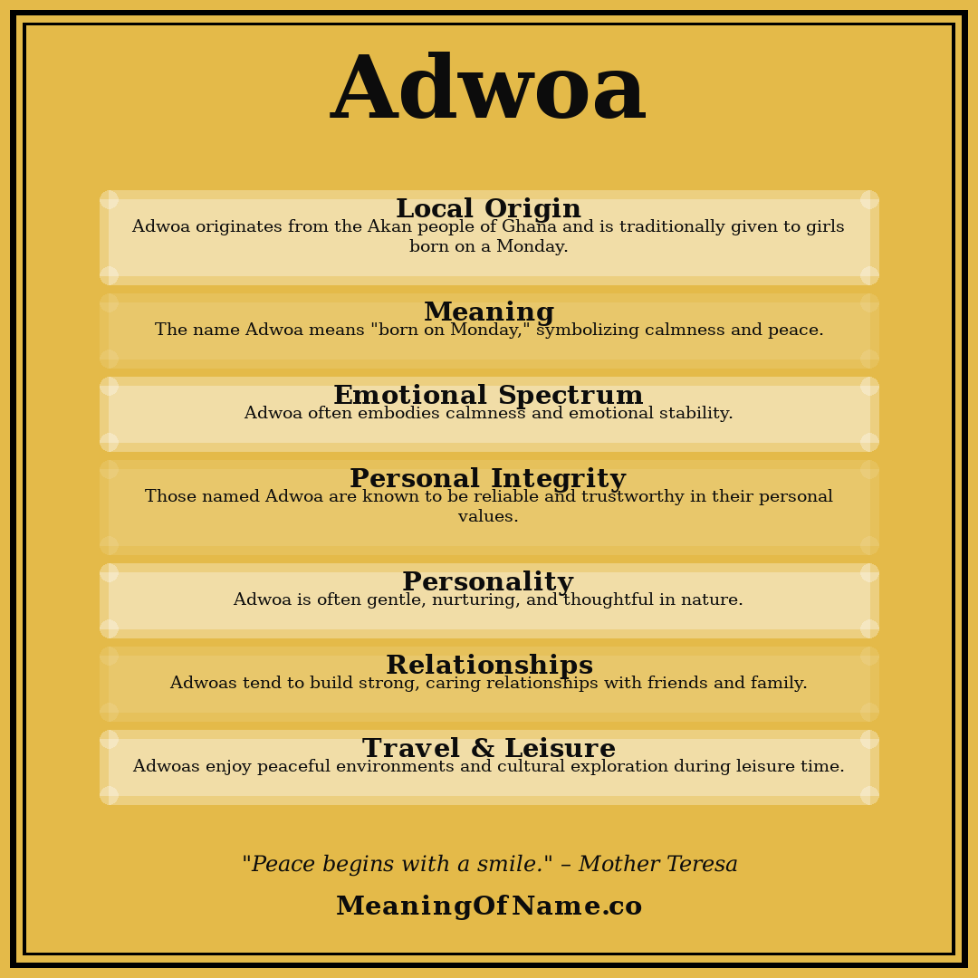 Adwoa name meaning poster
