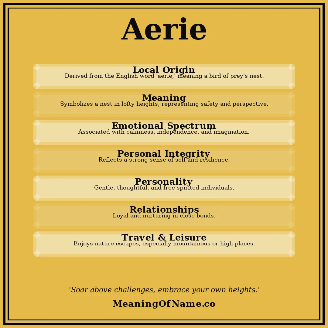 Aerie name meaning poster