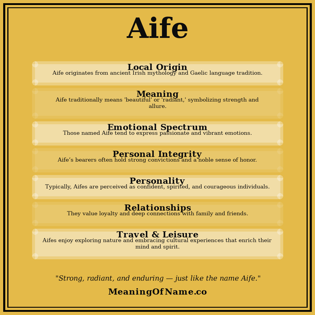Aife name meaning poster