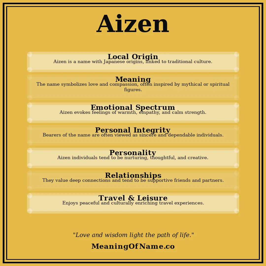 Aizen name meaning poster