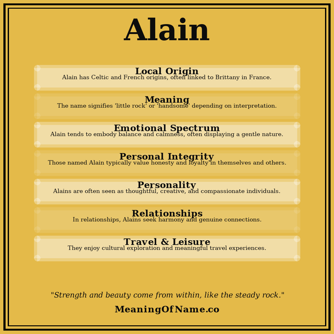 Alain name meaning poster