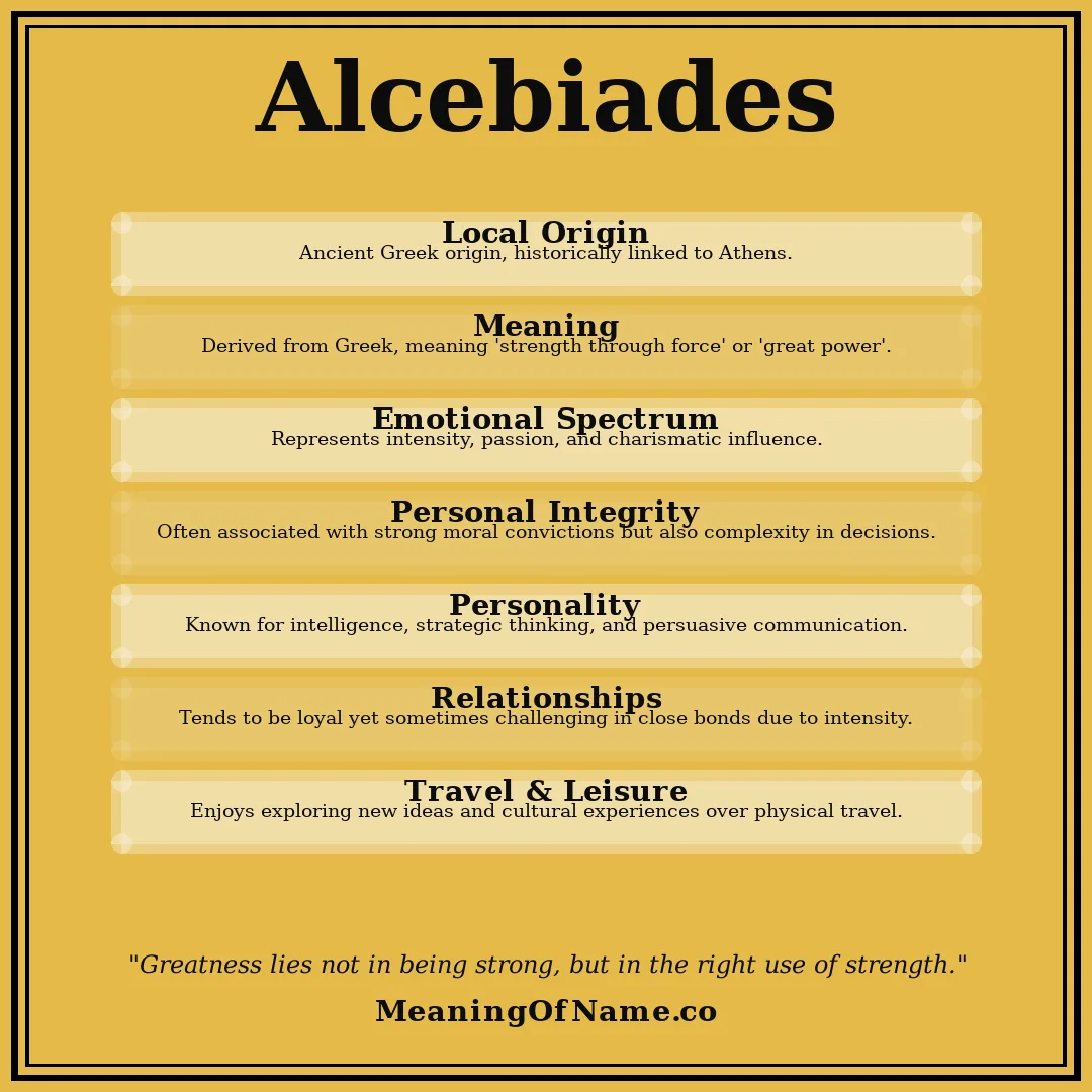 Alcebiades name meaning poster