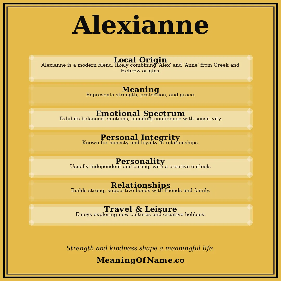 Alexianne name meaning poster