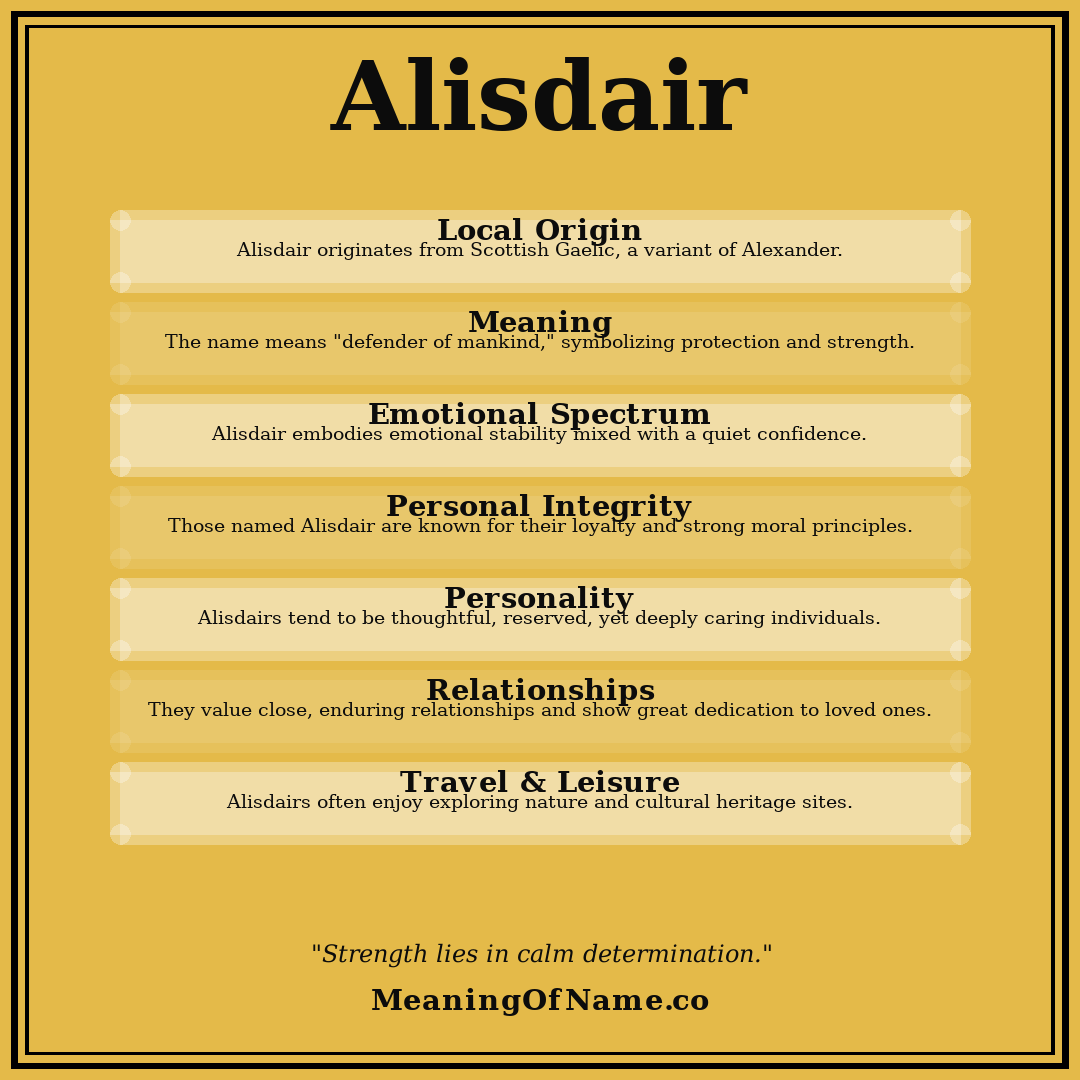 Alisdair name meaning poster