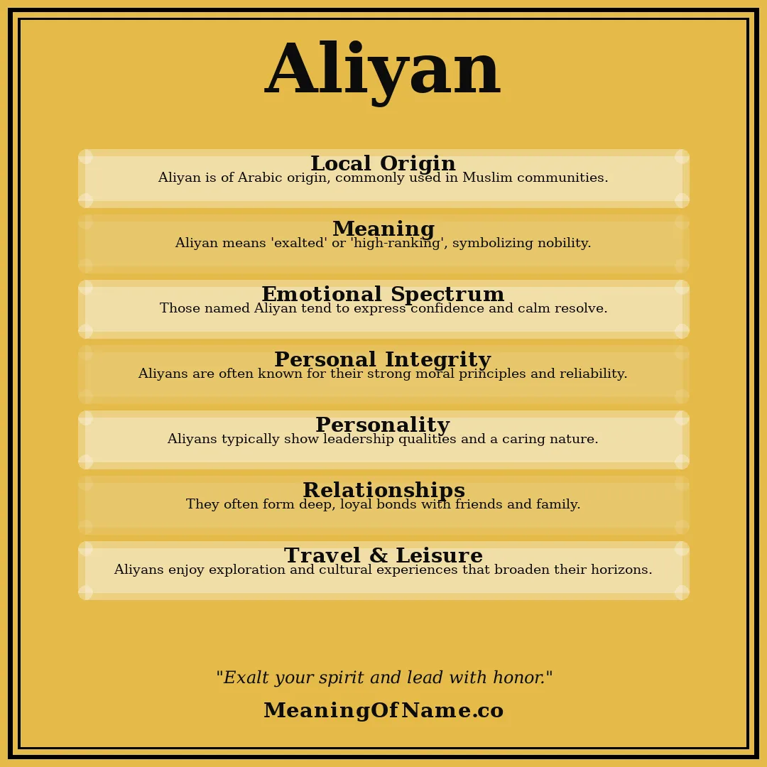 Aliyan name meaning poster