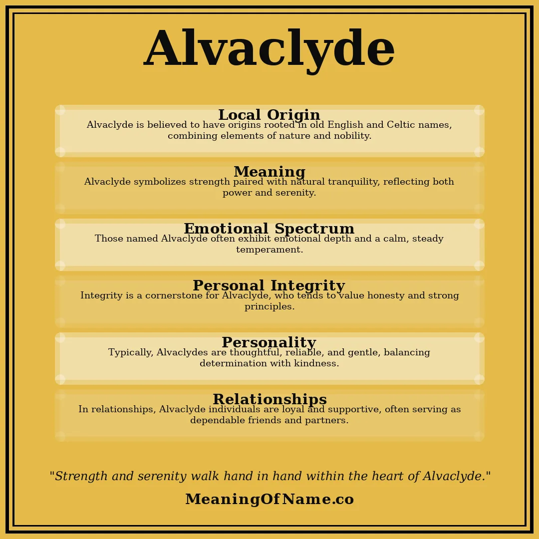 Alvaclyde name meaning poster