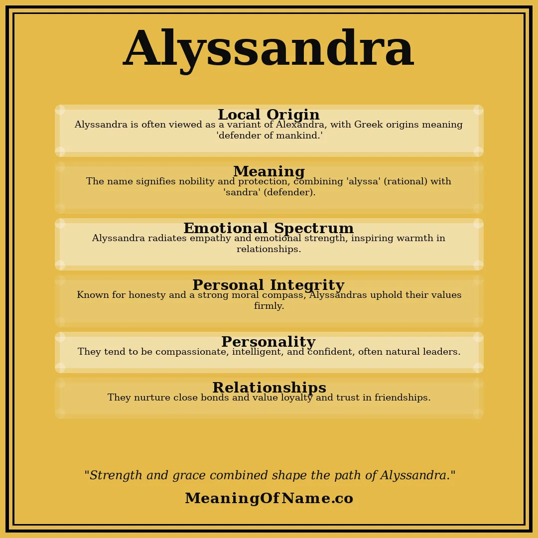 Alyssandra name meaning poster