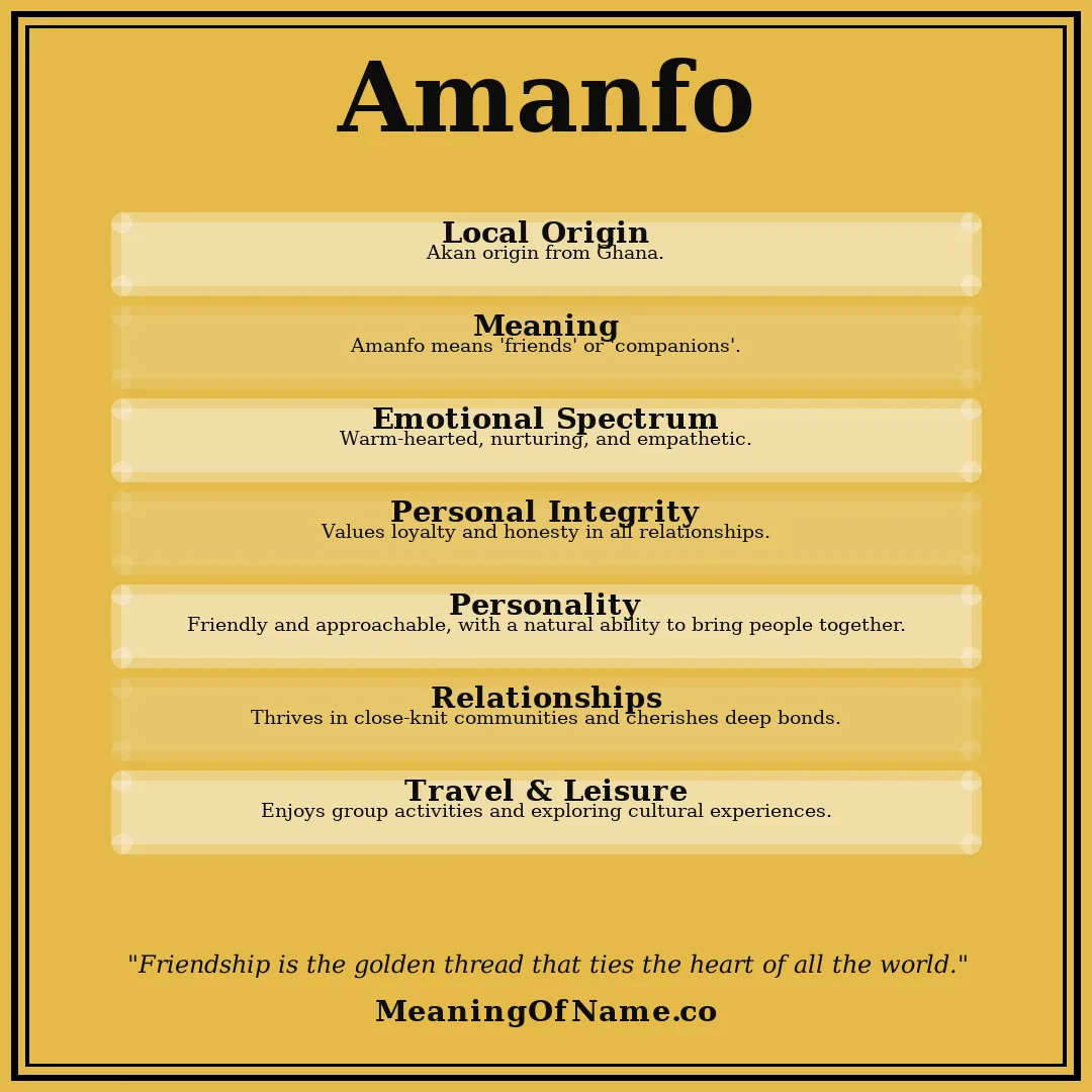 Amanfo name meaning poster