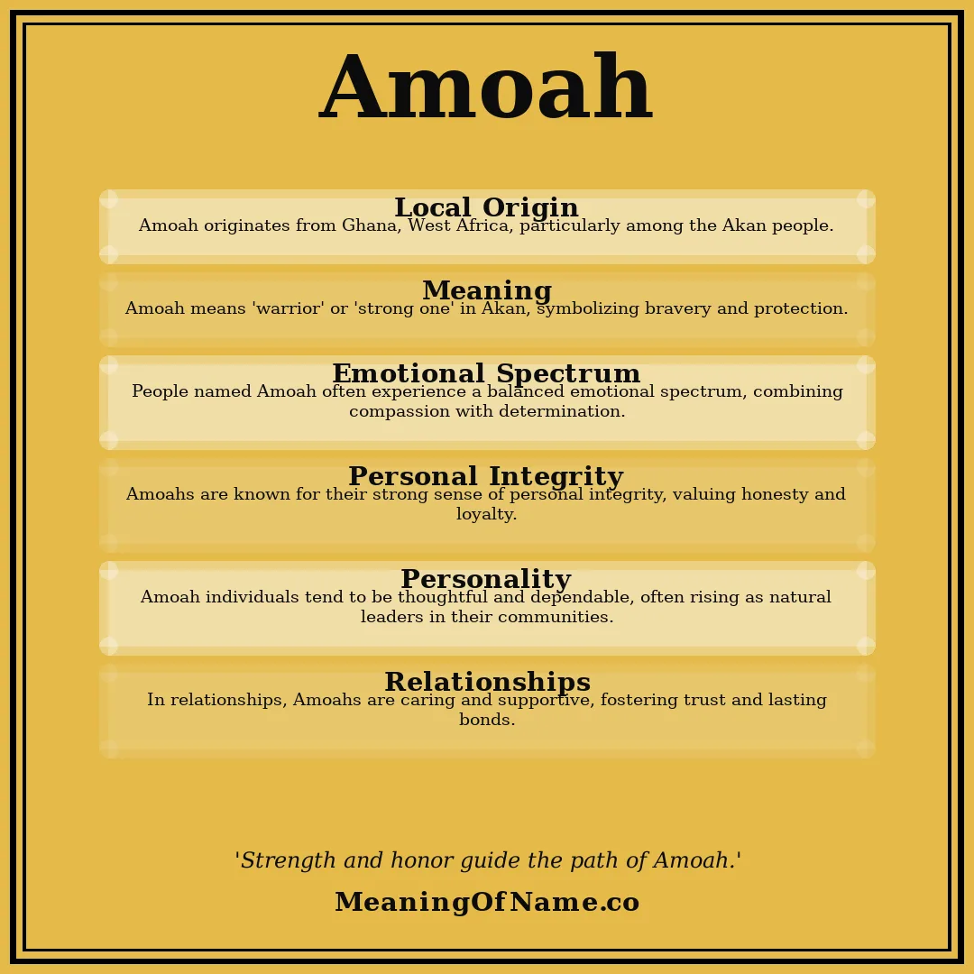 Amoah name meaning poster