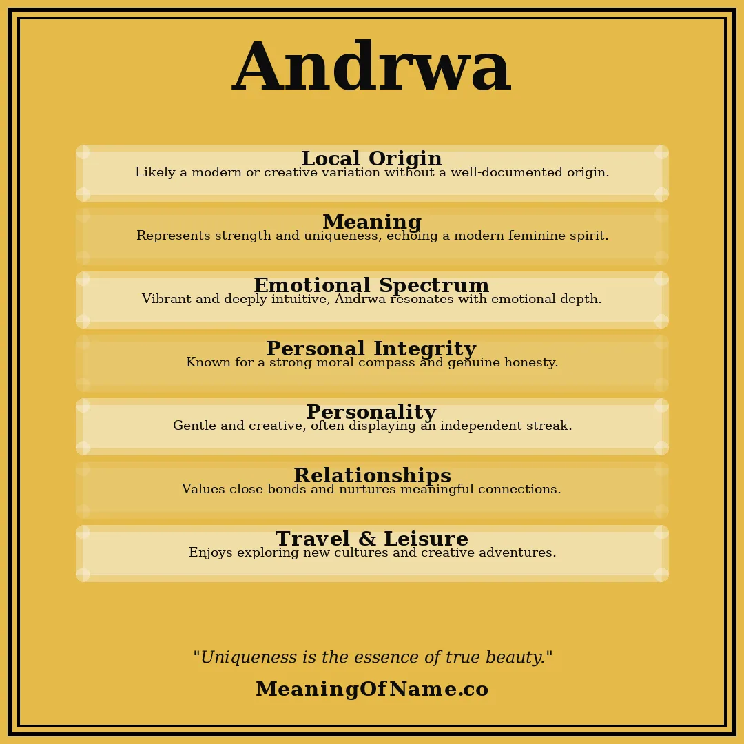 Andrwa name meaning poster