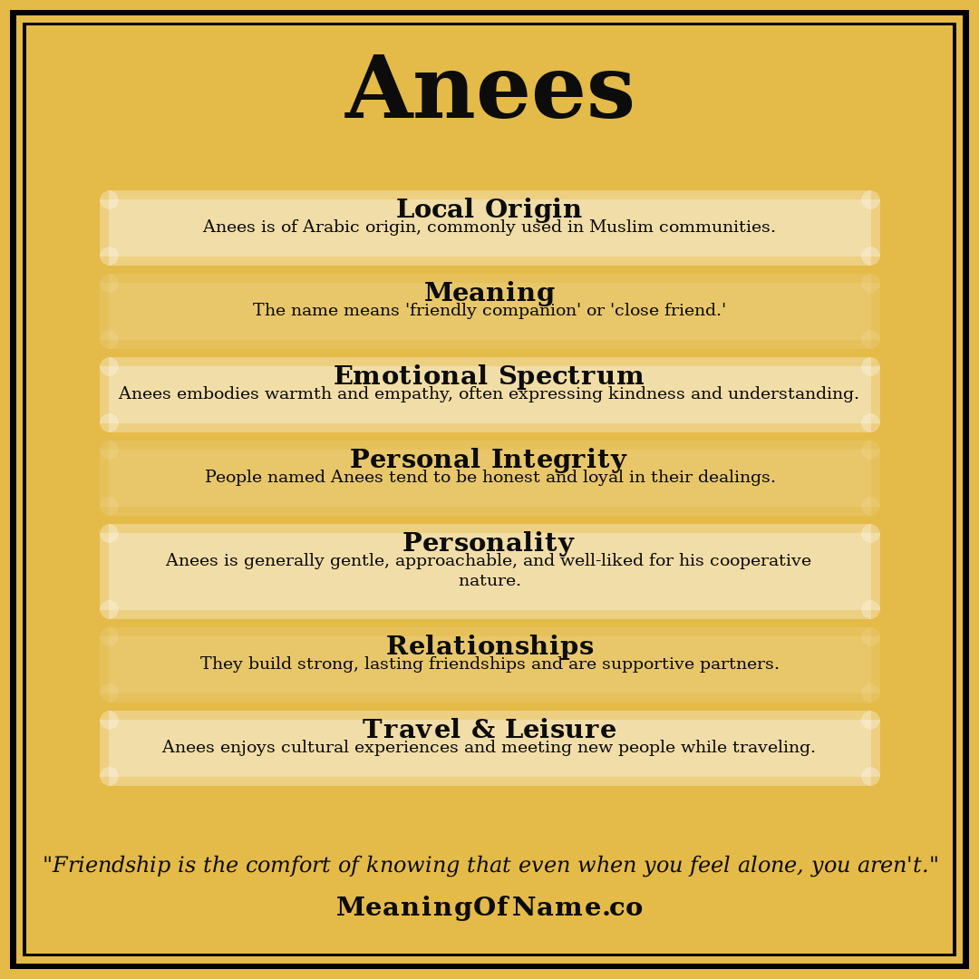 Anees name meaning poster