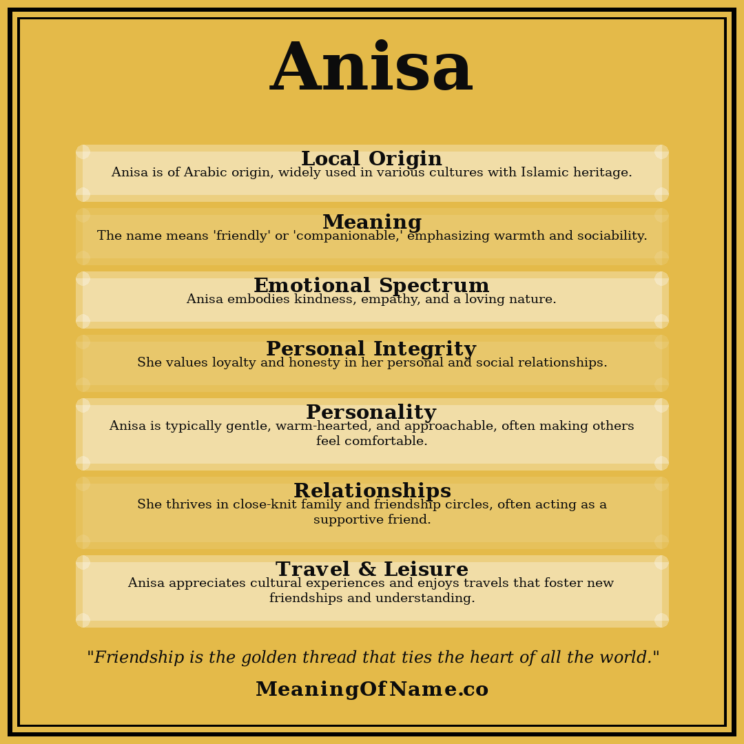 Anisa name meaning poster