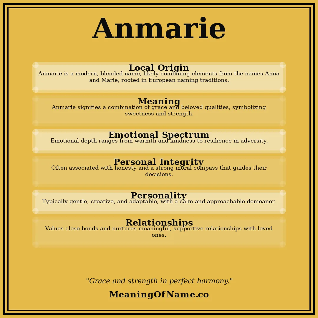Anmarie name meaning poster