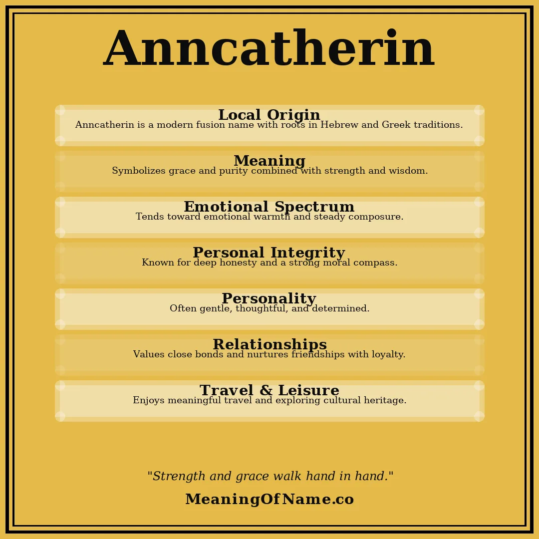 Anncatherin name meaning poster