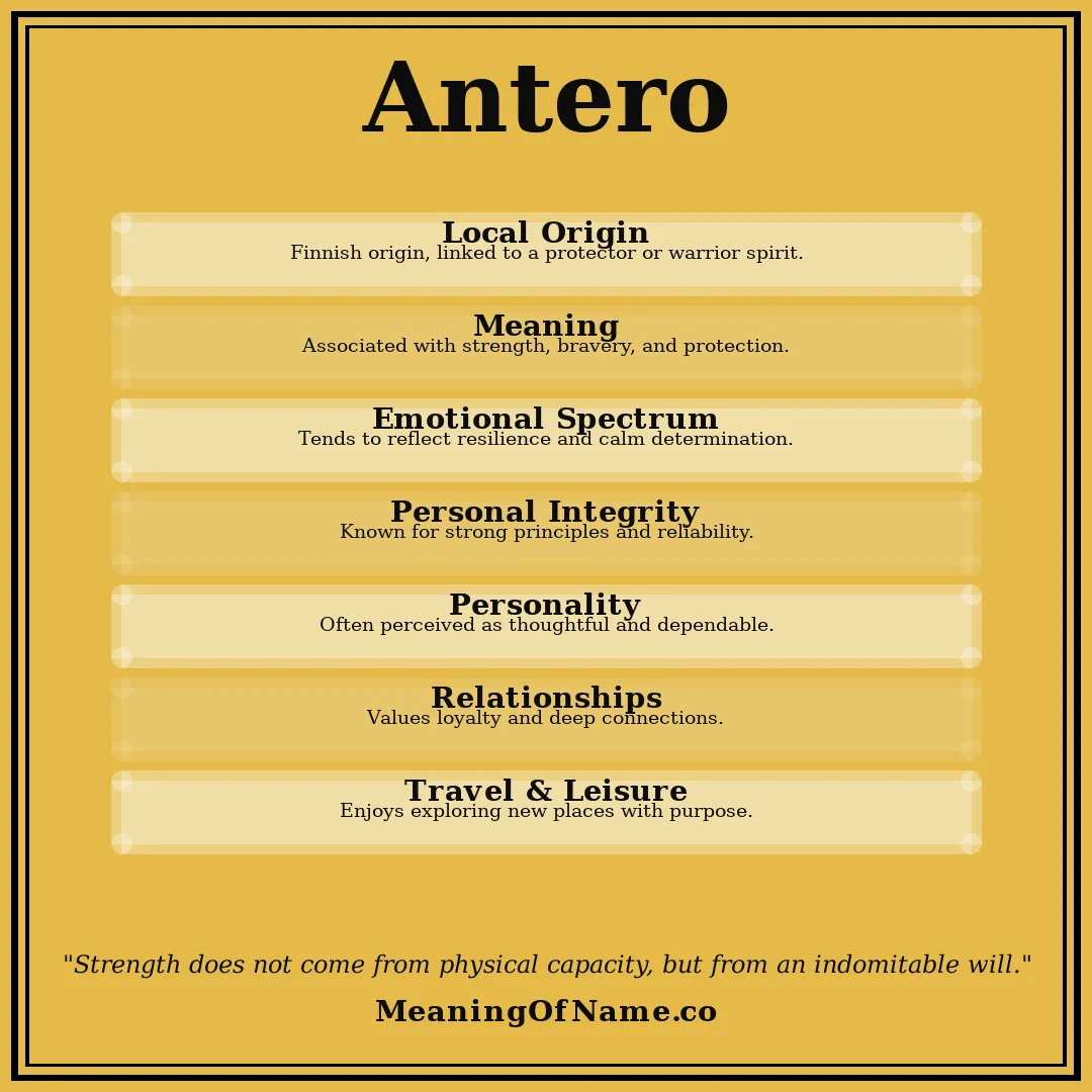 Antero name meaning poster