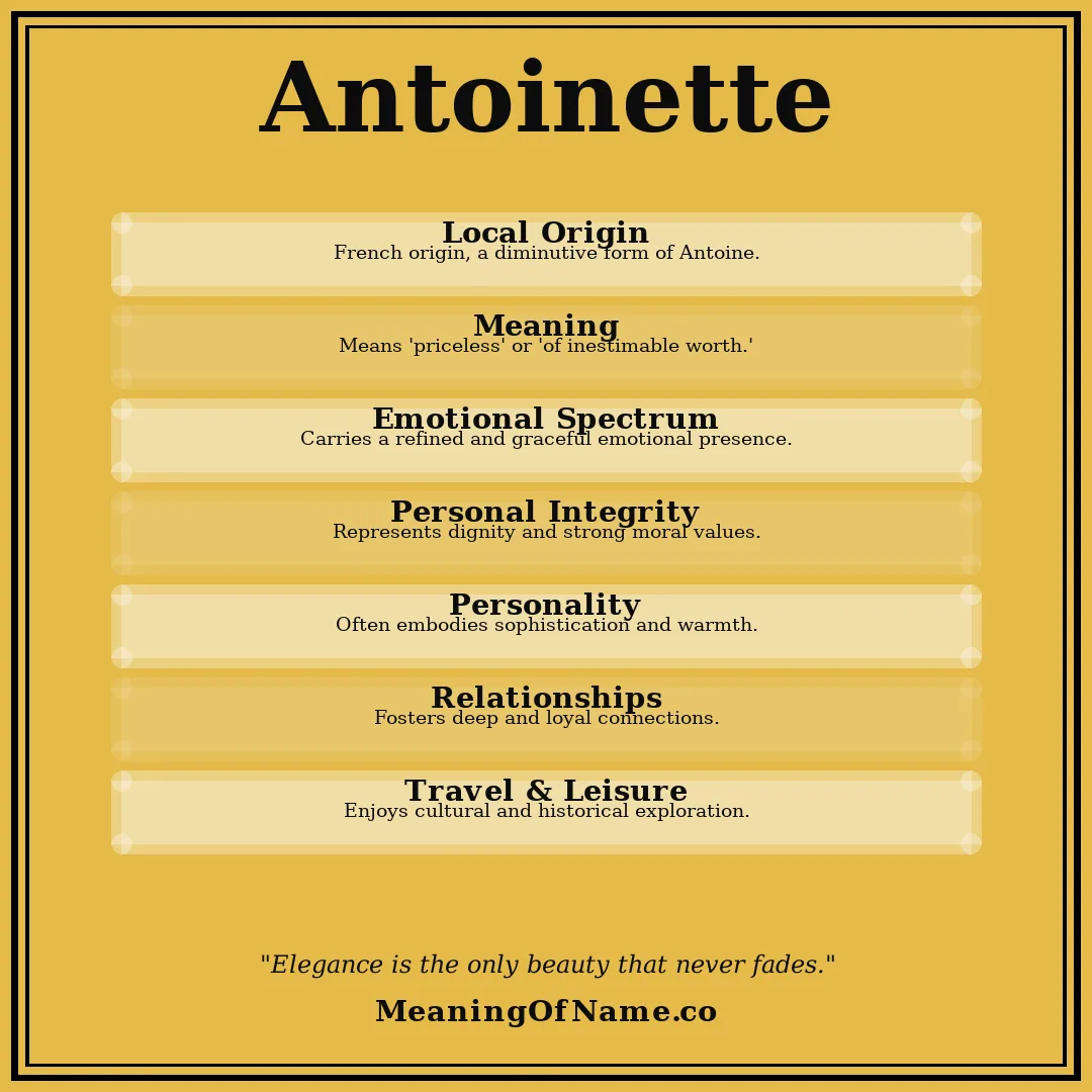 Antoinette name meaning poster