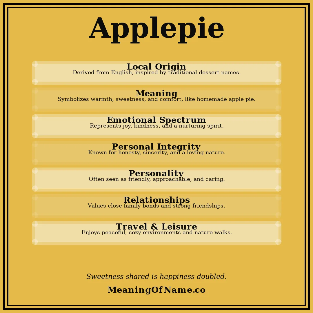 Applepie name meaning poster