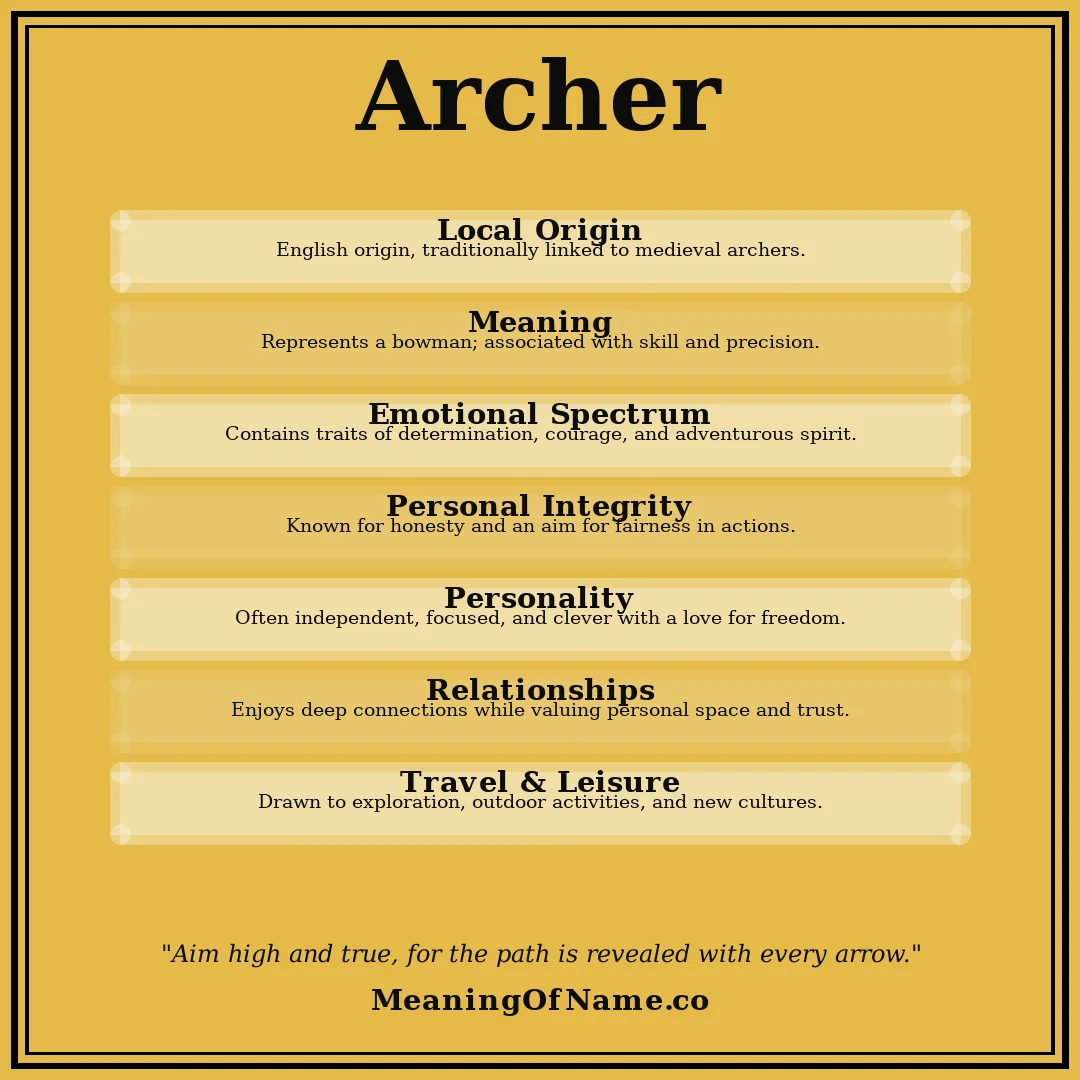 Archer name meaning poster