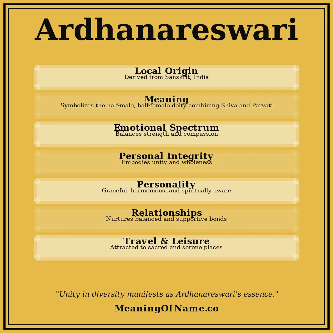 Ardhanareswari name meaning poster