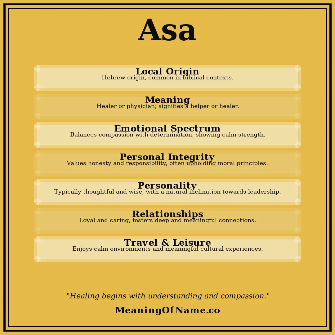 Asa name meaning poster