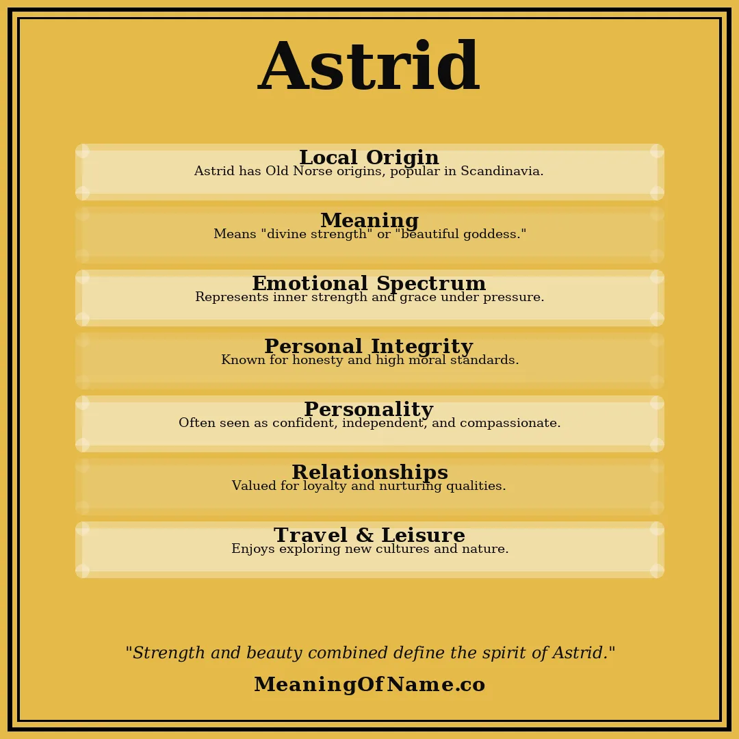 Astrid name meaning poster
