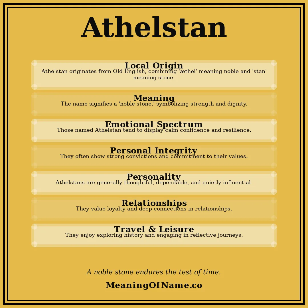 Athelstan name meaning poster